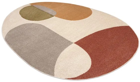 Koberec FUSION Shape 5706 krémový / tehlový