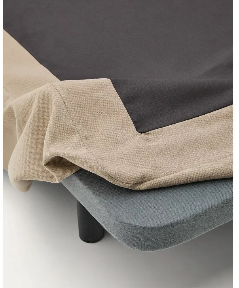 Taupe čalúnená dvojlôžková posteľ 160x200 cm Jaira – Kave Home