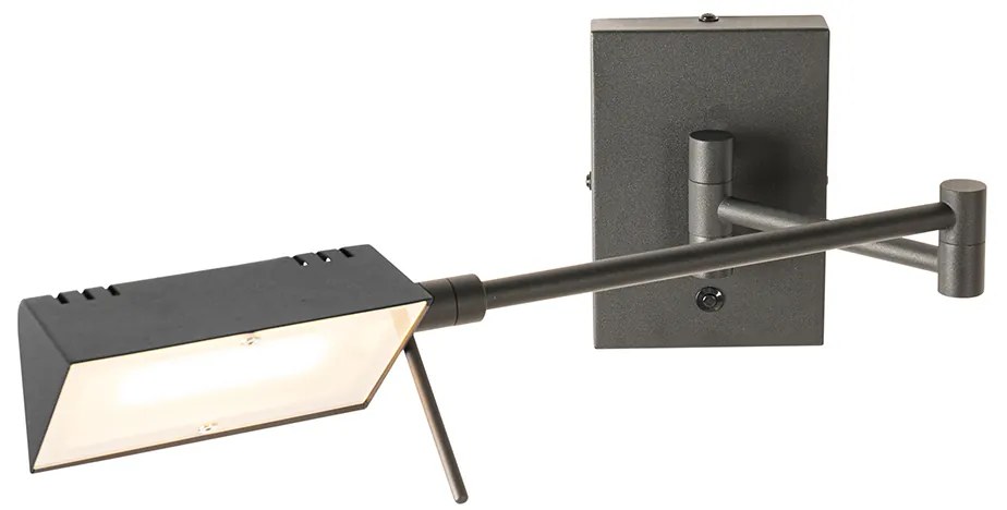 Dizajnová nástenná lampa čierna vrátane LED stmievateľná - Notia