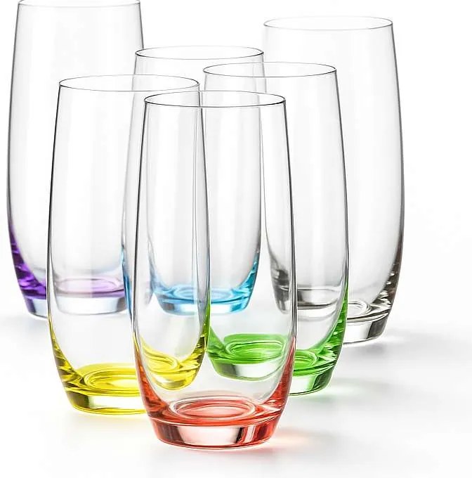 Crystalex Farebné poháre Club Rainbow 350 ml, 6 ks