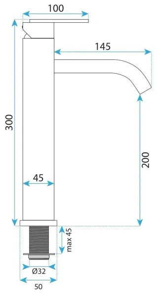 REA-B5510 - Umývadlová batéria ONTARIO 30 cm nikel