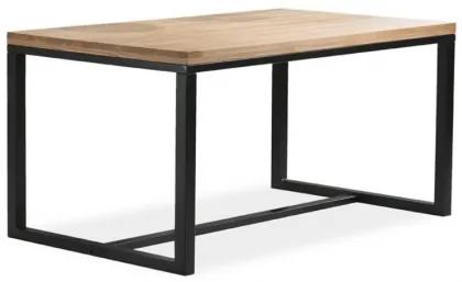 LORENZO DUB masívny stôl Čierna 150 x 90 CM