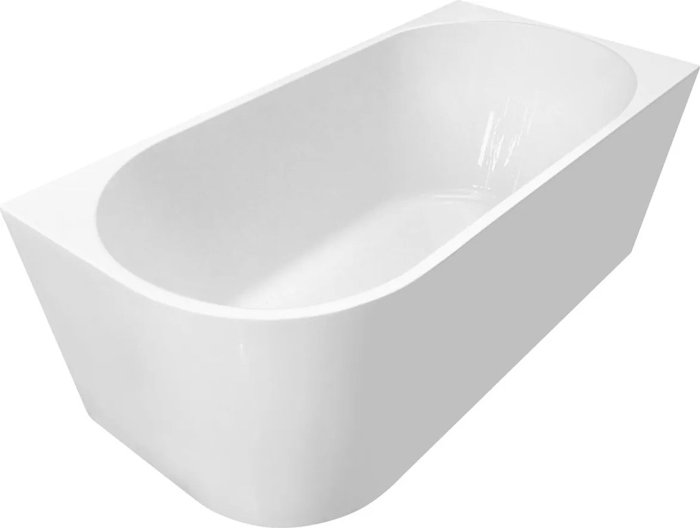 Aqualine Tibera, rohová stojaca vaňa, 160x75cm, biela, E1027