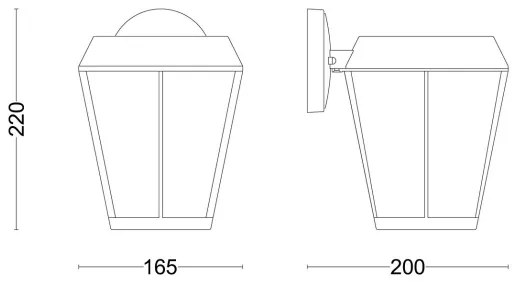 Philips - Vonkajšie nástenné svietidlo SUNERA 1xE27/25W/230V IP44