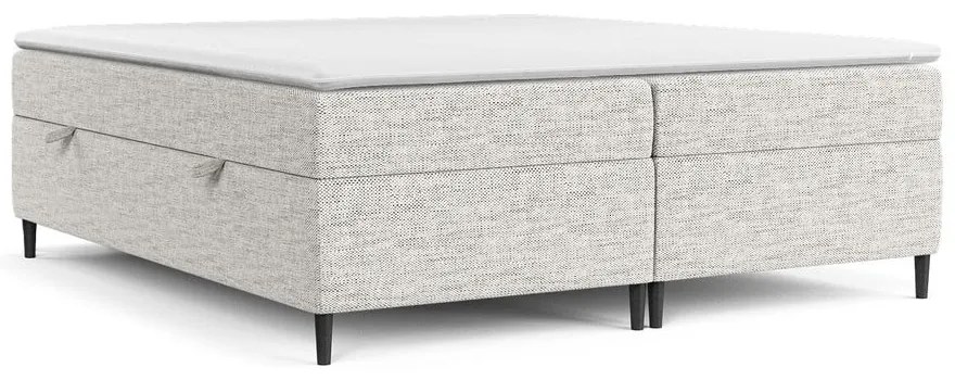 Svetlosivá boxspring posteľ s úložným priestorom 160x200 cm Araya – Maison de Rêve