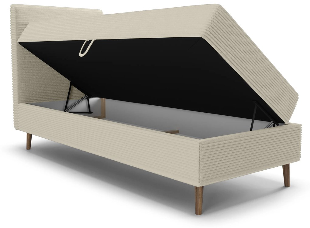 Jednolôžková posteľ 80 cm Napoli Comfort (krémová) (s roštom, bez úl. priestoru). Vlastná spoľahlivá doprava až k Vám domov. 1082483