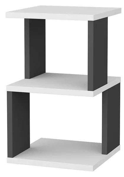 Nočný stolík Carter White Anthracite