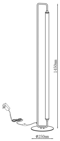LED stojacia lampa FELICJA LED/24W/230V 4000K čierna