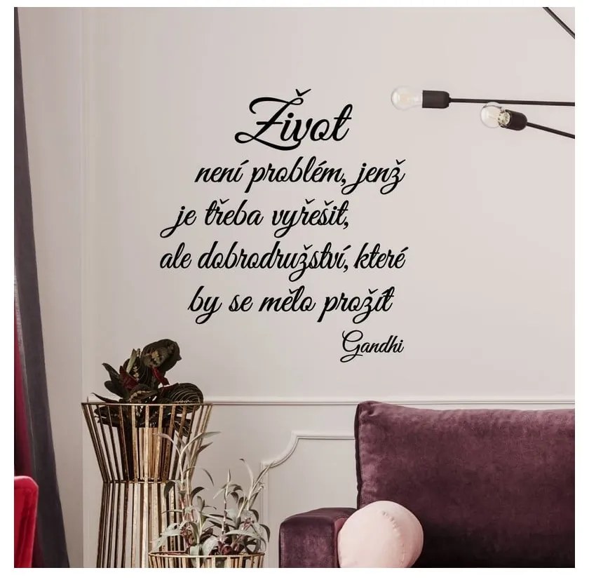 Samolepka na stenu s citátom Ambiance Gandhi Tajomstvo