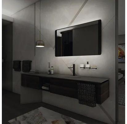 LED zrkadlo do kúpeľne Nimco čierne 100x60 cm ZPC 42004-90