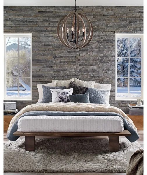 Elstead FE-ALLIER-4P-WW - Luster na reťazi ALLIER 4xE14/60W/230V dub