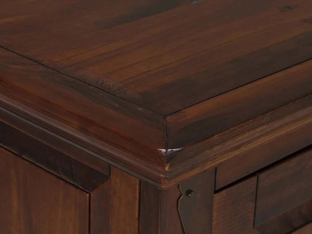 furniture-nabytek.cz - Masivní komoda Catana z borovice, lakovaná, hnědá – 170×50×90 cm