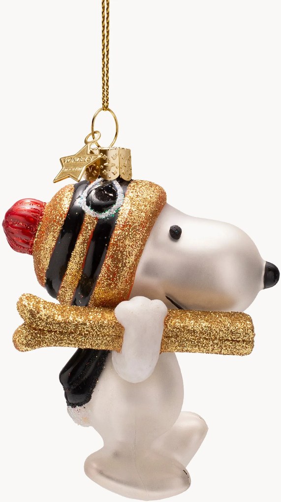 Ručne fúkaná vianočná ozdoba Snoopy Peanuts