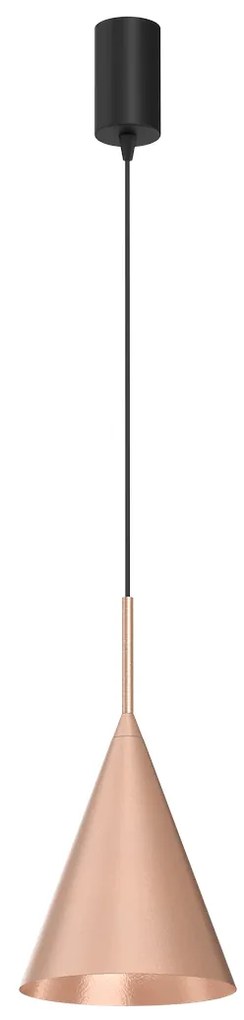 Závesné svietidlo Capital, 1x medené kovové tienidlo, (fi 17cm), b