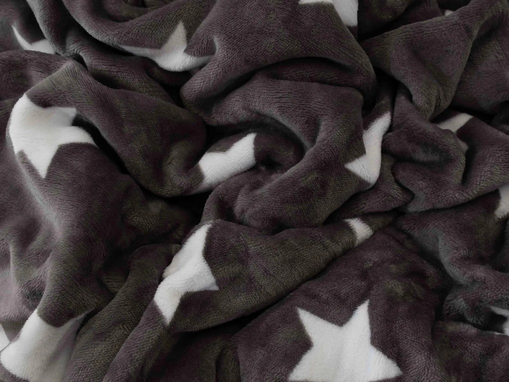 Obliečka na vankúš mikroplyš 70 × 90 cm – Estrelas sivé