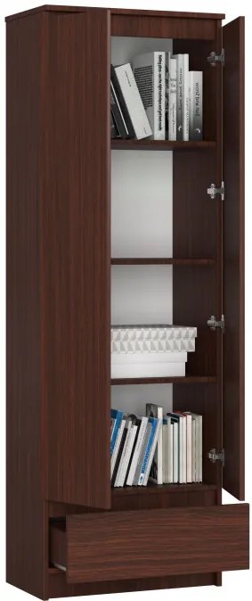 Uzavretý regál R60 2D 1SZ CLP wenge