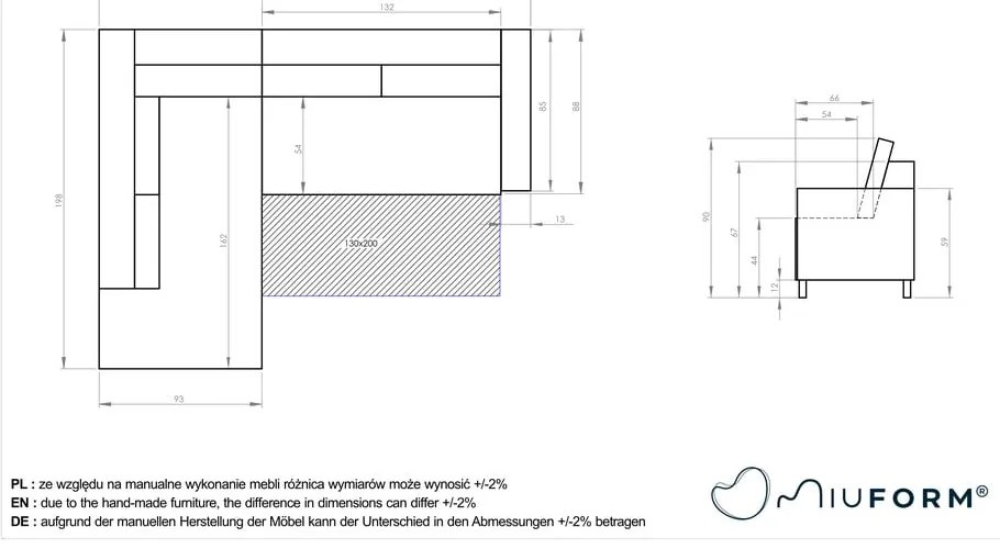 Ružová zamatová rozkladacia rohová pohovka Miuform Stylish Stan L, pravý roh