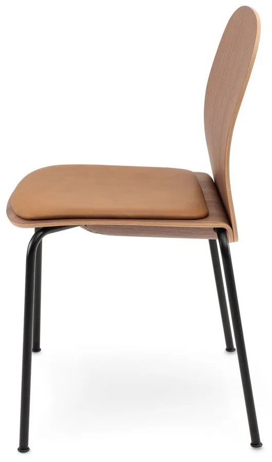 Hnedé/koňakovohnedé stohovateľné jedálenské stoličky v súprave 2 ks v dekore orecha Book – Gazzda