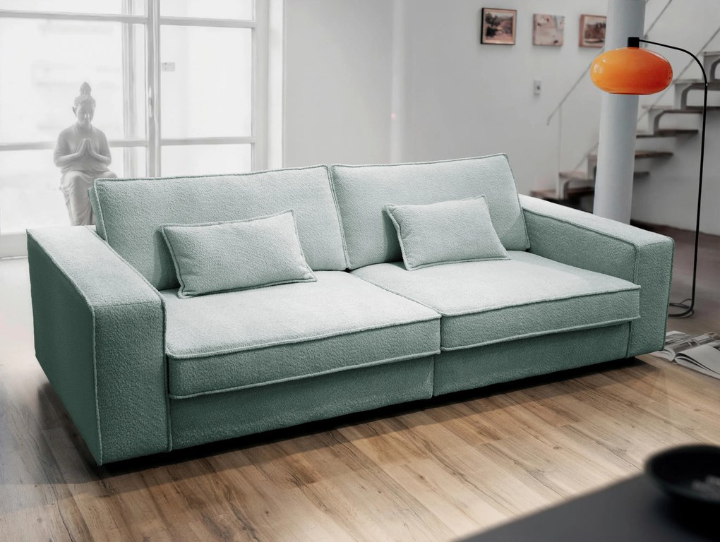 XXXLutz VEĽKÁ POHOVKA, plast, textil, kompozitné drevo, mätovozelená MID.YOU - Sedačky - 000694009504
