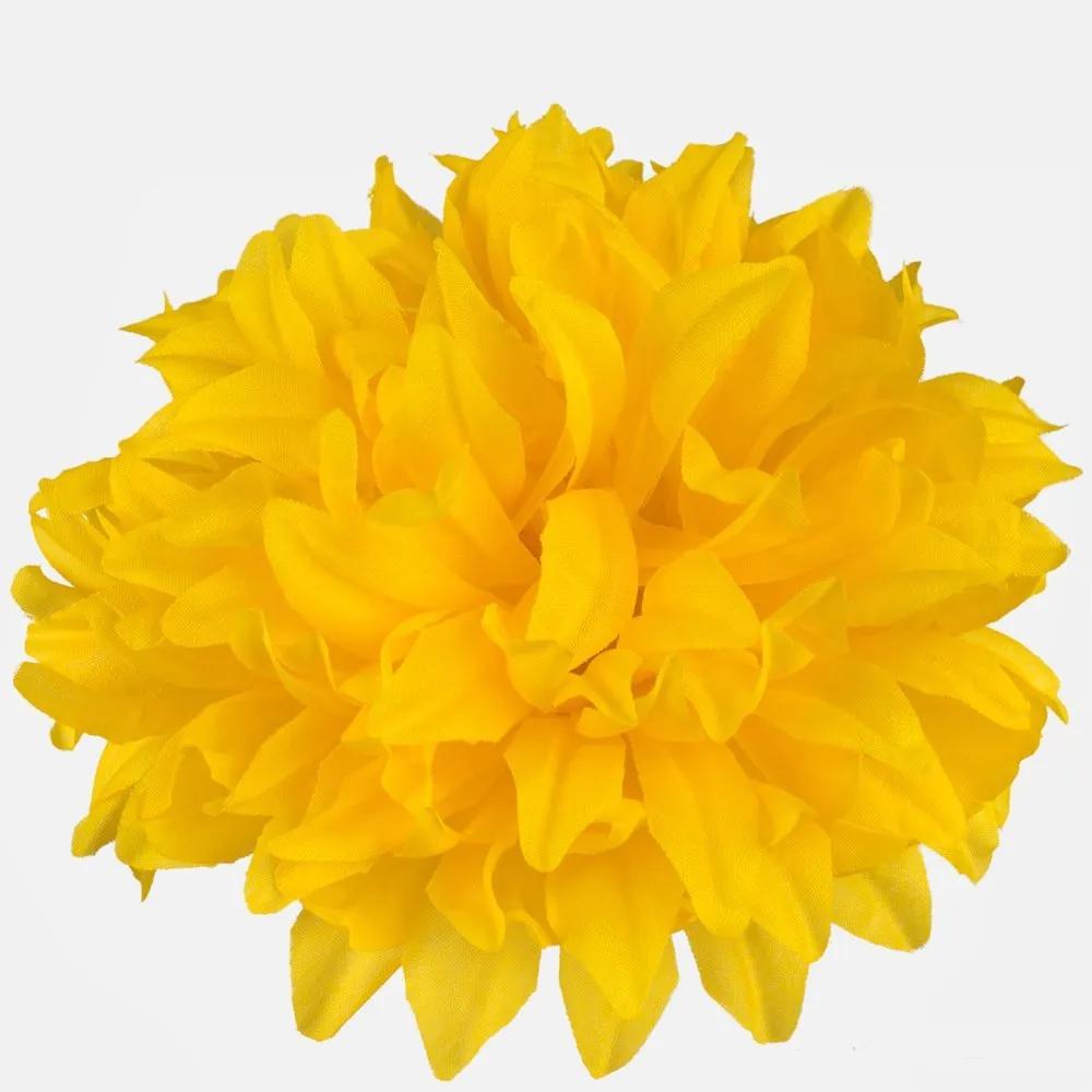 Schetelig Chryzantéma hlava, Yellow - 16 cm