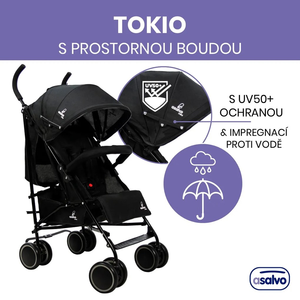 Asalvo TOKIO golfový kočík 6m-15kg black