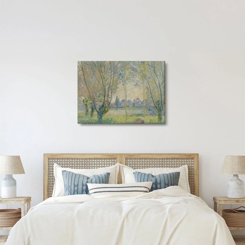 Obraz - Claude Monet, Woman Seated under the Willows, reprodukcia (70x50 cm)