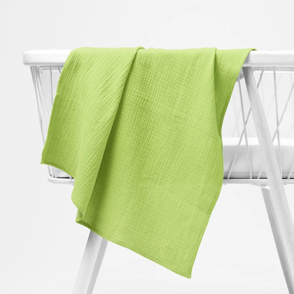 Biante Mušelínová plienka/dečka Nature MSN-058 Svetlo pistáciová - ZVÝHODNENÁ SADA 3 KS 100x100 cm - Sada 3 ks