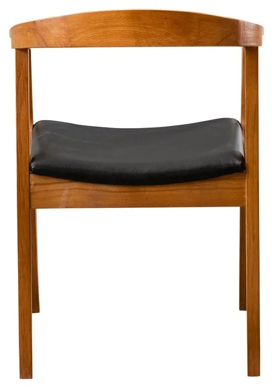 Jedálenská stolička Albero z masívu a ekokože orech/čierna