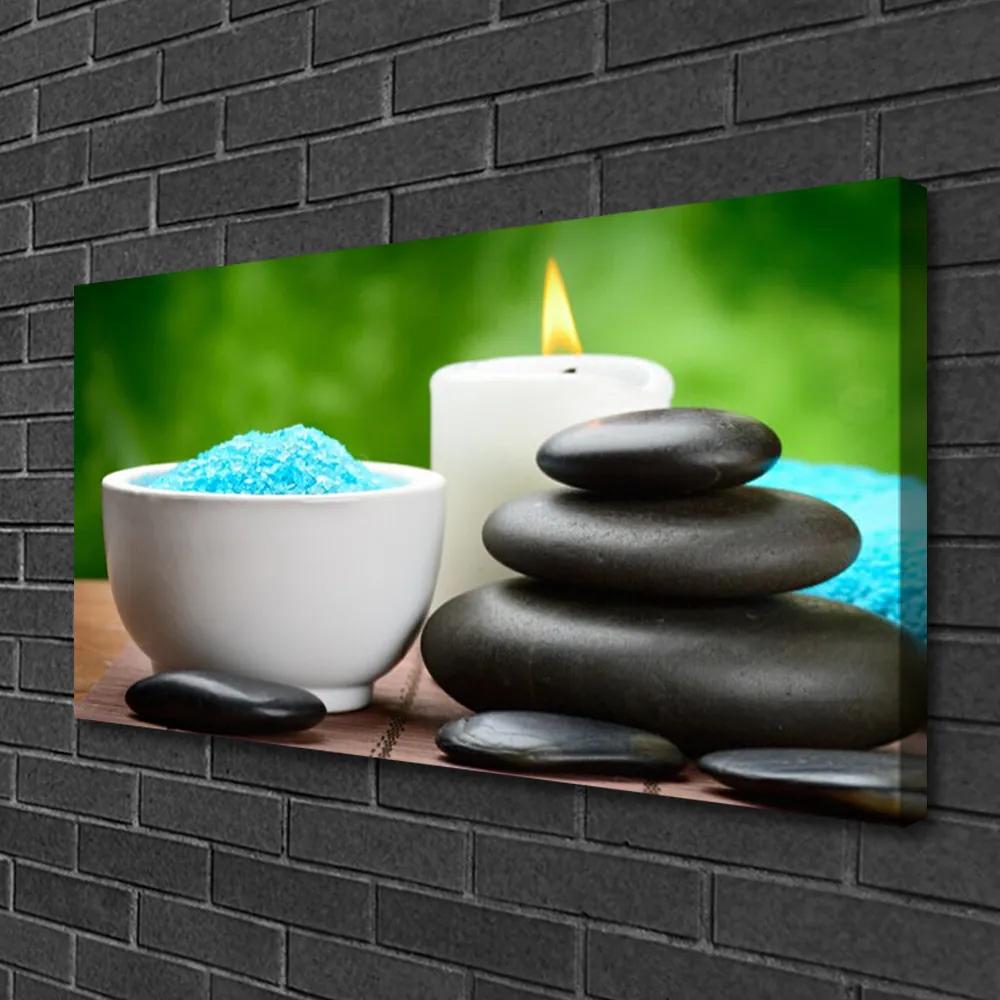 Obraz Canvas Sviečky kamene zen umenie 120x60 cm