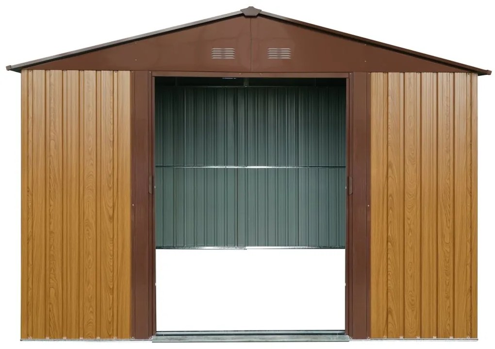 Záhradný domček BestBerg ZDB-7D / 7,2 m² / 301 x 238 x 214 cm / červené drevo / hnedá