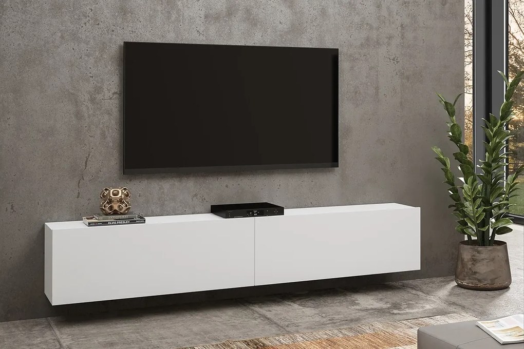 Tv stolík/skrinka Avernic Typ 40 (biela + dub wotan). Akcia -20%. Vlastná spoľahlivá doprava až k Vám domov. 1042053