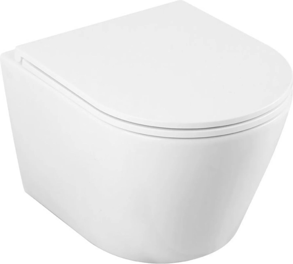 Erga Vento, závesná WC misa 490x365x365mm, Tornado 2 + toaletné sedadlo s pomalým zatváraním, biela, ERG-V03-VENTO-TO2-WH