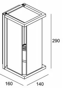 Gardino LX1466 - Vonkajšie nástenné svietidlo MELISSA 1xE27/15W/230V IP54