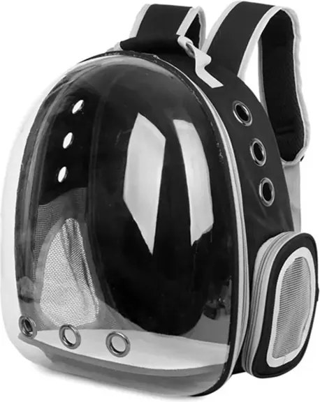 Purlov Prepravná taška batoh na prepravu mačky aj psíka čierny