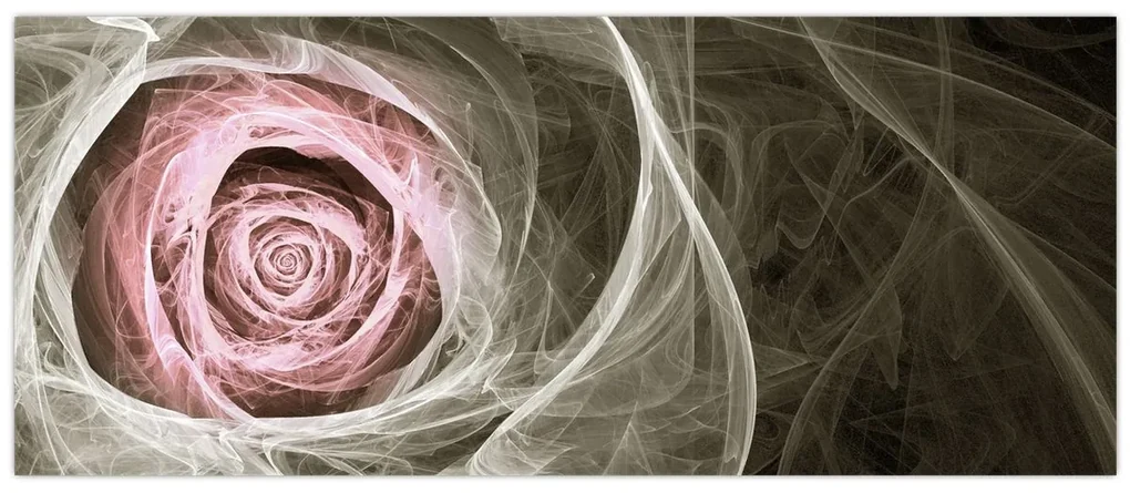 Obraz - Abstraktné ruže svetlo ružová (120x50 cm)