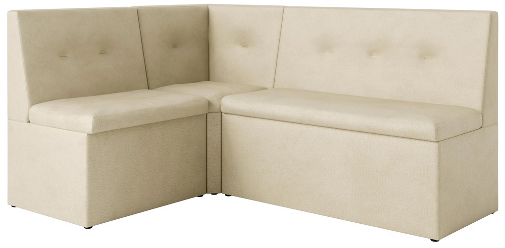 Rohová lavica Layla 140x200 (krémová). Akcia -20%. Vlastná spoľahlivá doprava až k Vám domov. 1129808