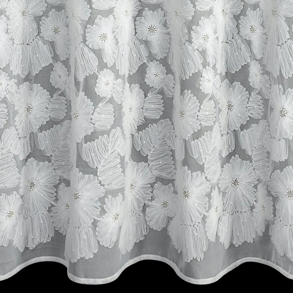 ZÁCLONA NA KRÚŽKOCH EVA MINGE JASMIN2 140X250 CM BIELA