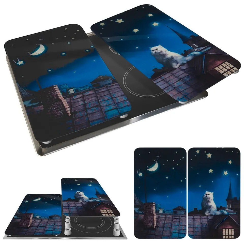 Kryty na sporák v súprave 2 ks z tvrdeného skla 30x52 cm - Maximex