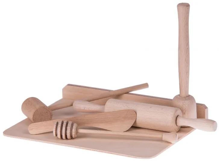 Vulpi Eko drevená hračka Natural - kuchynské potreby