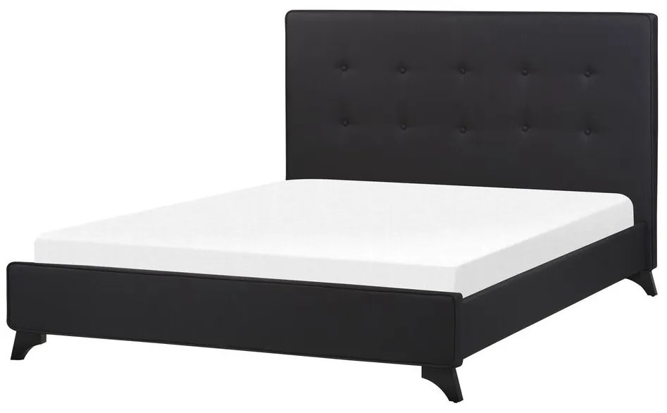 Manželská posteľ 140 cm AMBRE (s roštom) (čierna). Akcia -32%. Vlastná spoľahlivá doprava až k Vám domov. 1007087