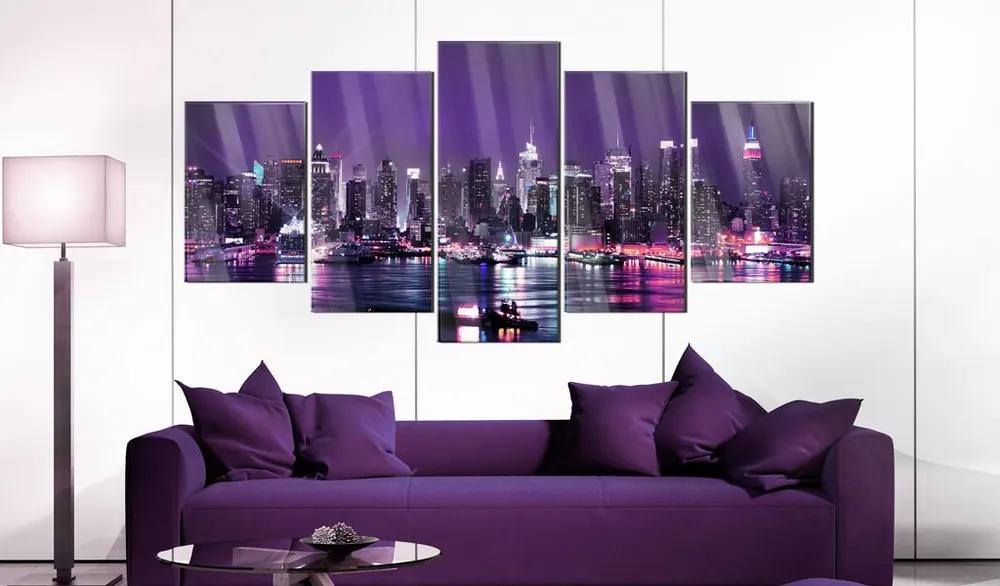 Fialový obraz na akrylátovom skle - Purple Sky [Glass]
