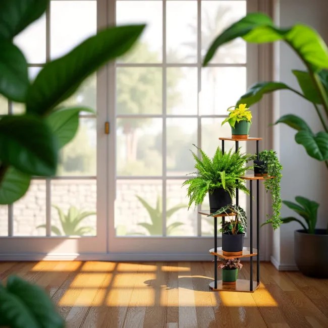 Stojan na kvety PALACE čierny