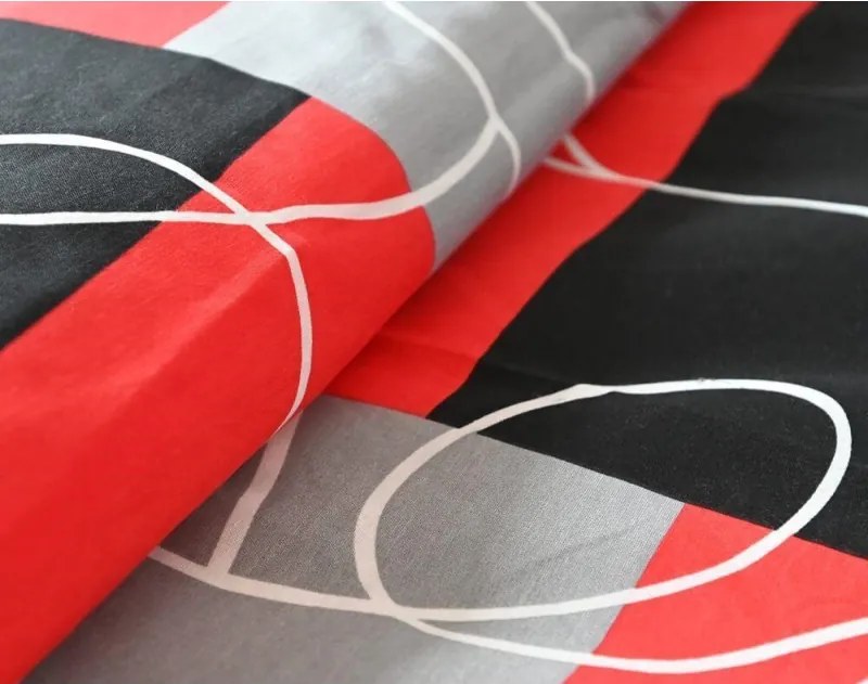 ECOMATRACE Bavlnené obliečky Červené štvorce