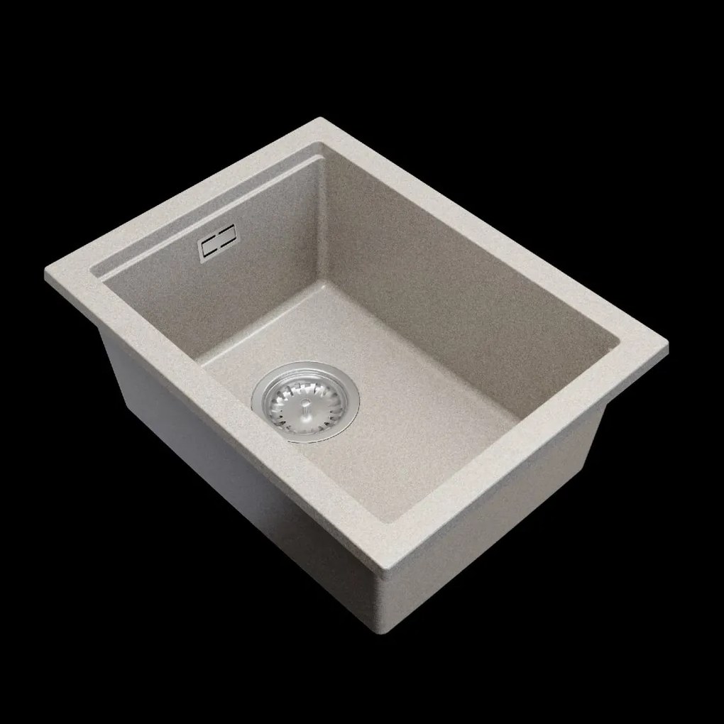 Gamma Decor 3850, 1-komorový granitový drez 380x500x207 mm, béžová, GMA-ZLE000157