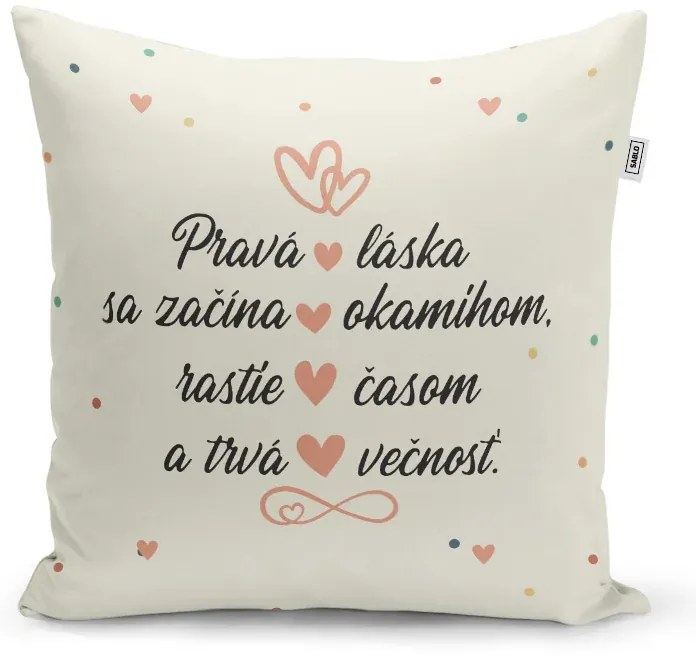 Sablio Vankúš Pravá láska: 40x40 cm