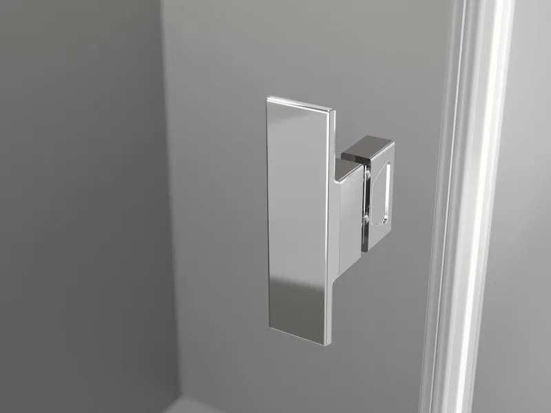 Mexen Mist-B, 1-krídlový výklopný sprchový kút 90 x 85 cm, číre sklo, chrómový profil, 8A2T-090-085-01-00