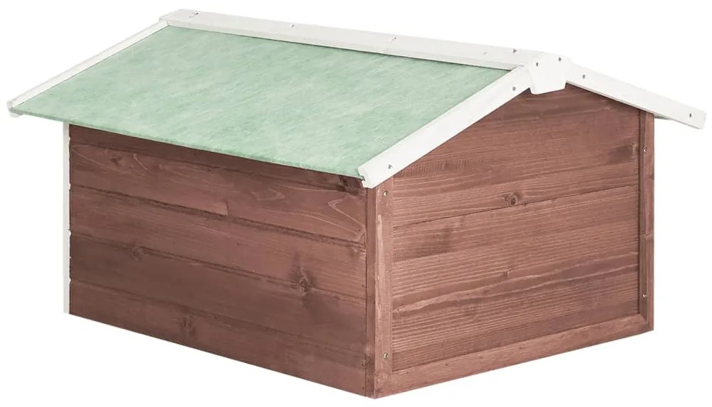 Garáž na robotickú kosačku 72x87x50 cm mokka-biela jedľa