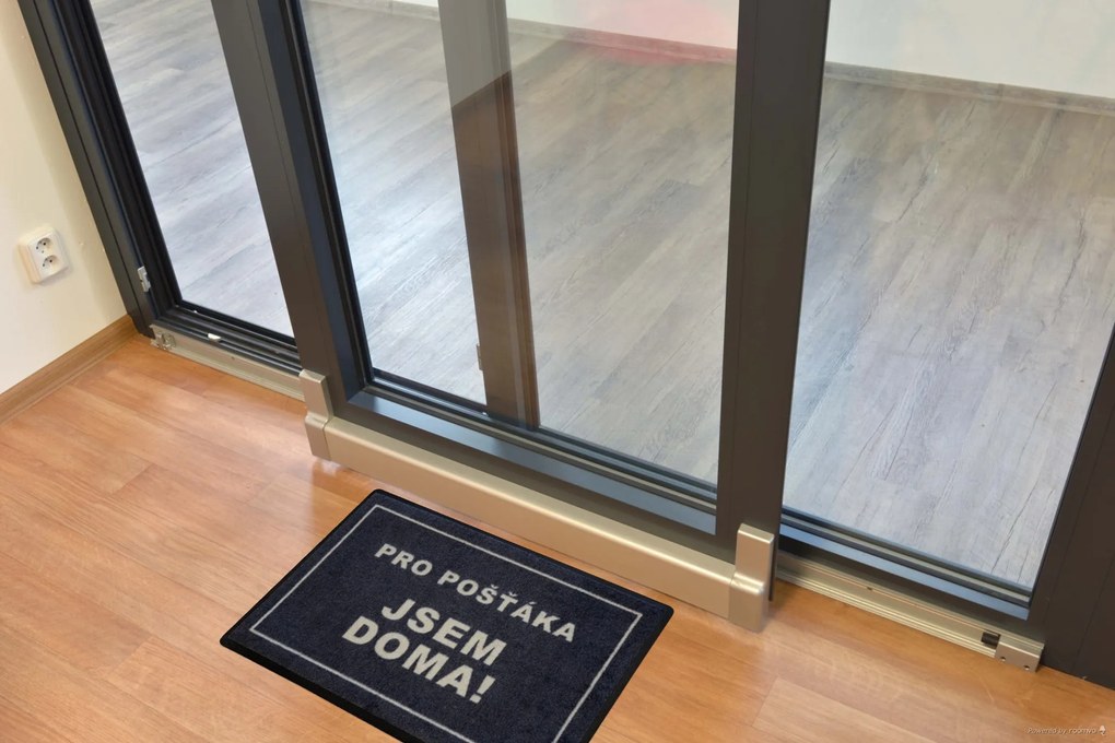 GDmats, Rohožka Pre poštára som doma 40x60 cm – na von aj na doma, 40x60, šedá