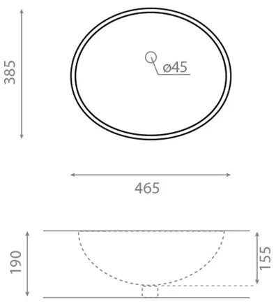 Bathco 0054 - Zapustené umývadlo MODENA 43,5x38,5 cm porcelán/biela