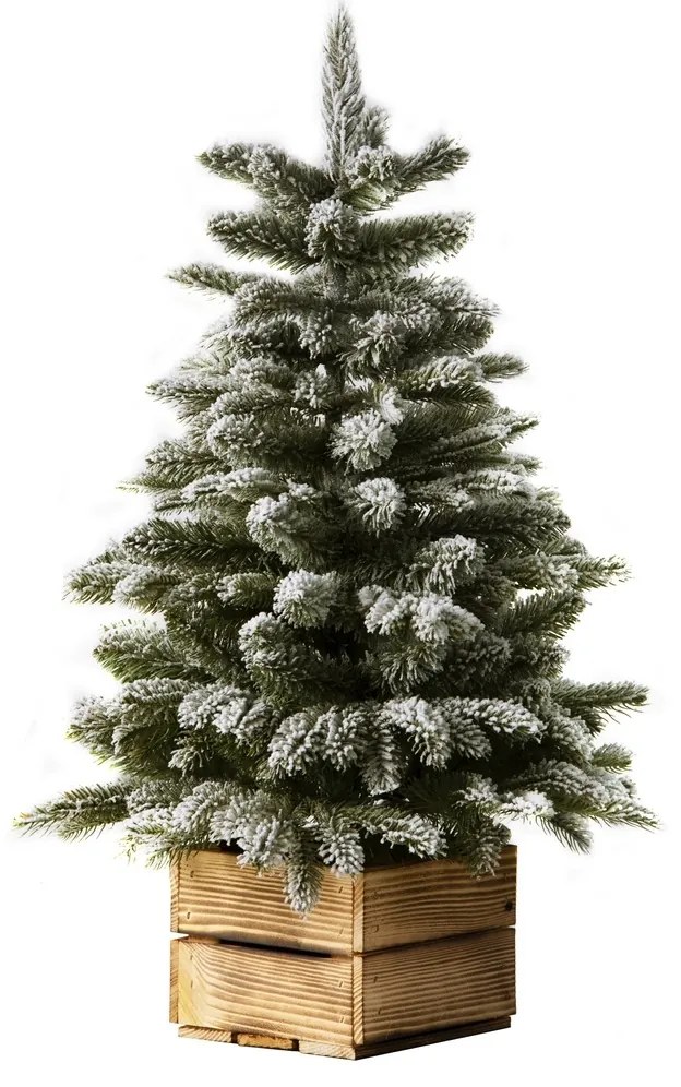 Vianočný stromček v drevenom kvetináči, 52 x 65 cm